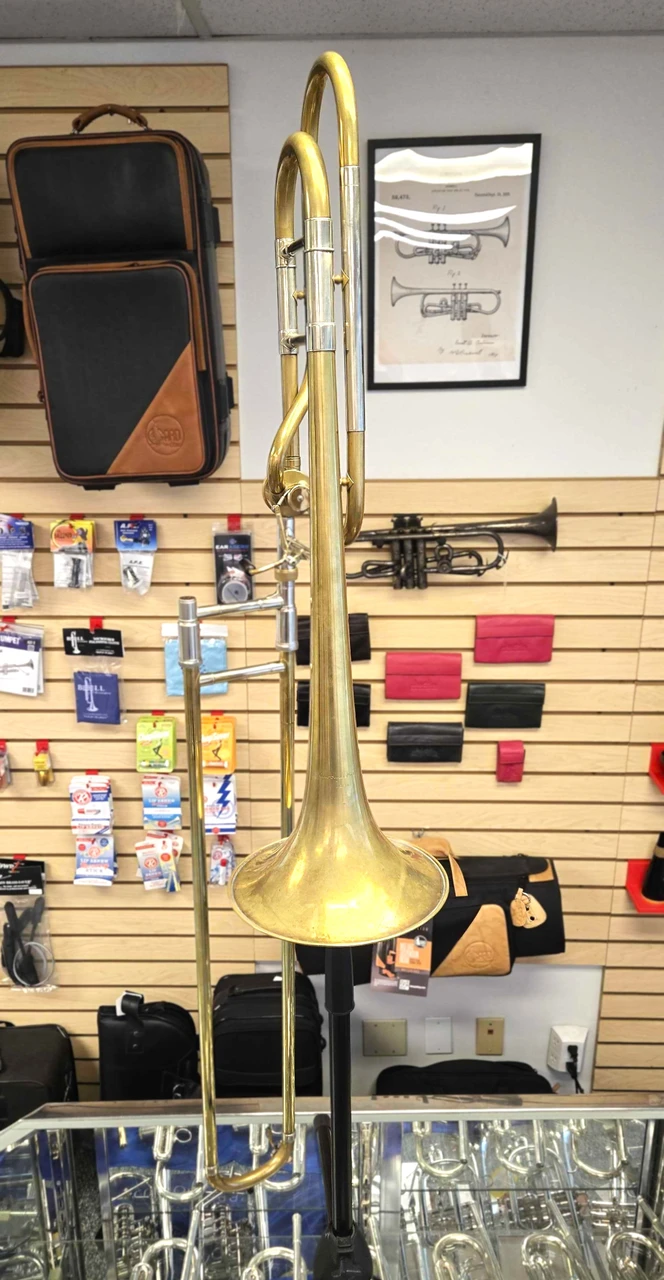 Pre-Owned Courtois AC420 Tenor Trombone in Raw Brass with Hagmann valve