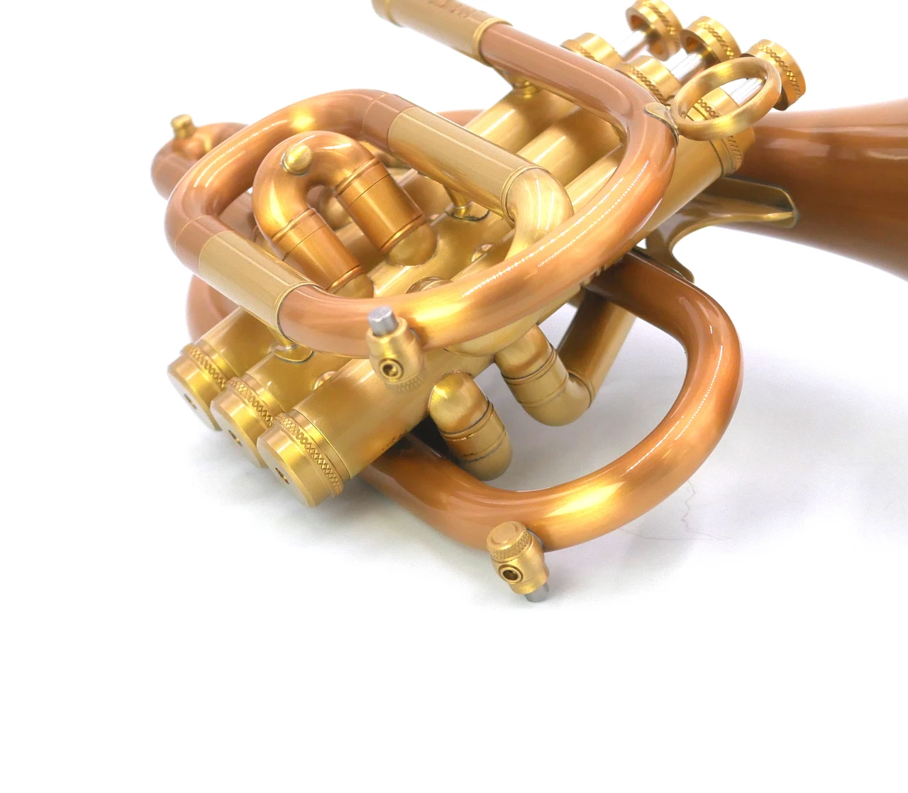 FULL SATIN beauty!   CarolBrass CPT-7090-RLM  DIZZY  Pocket  Trumpet