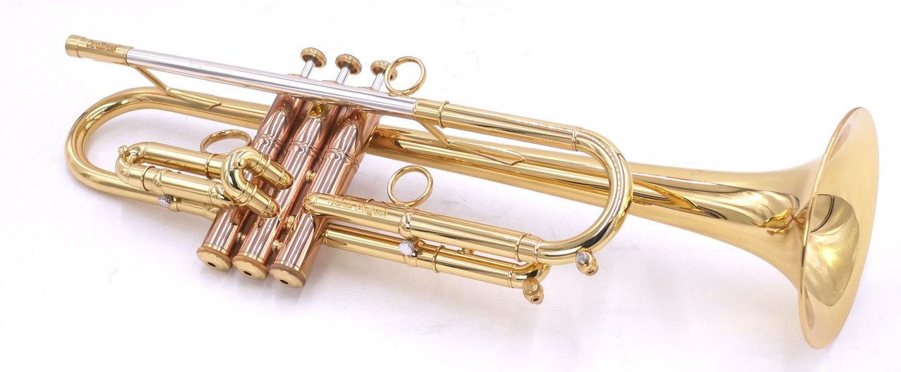 Back in stock!  Carolbrass Andrea Giuffriedi All Around Trumpet in Clear Lacquer