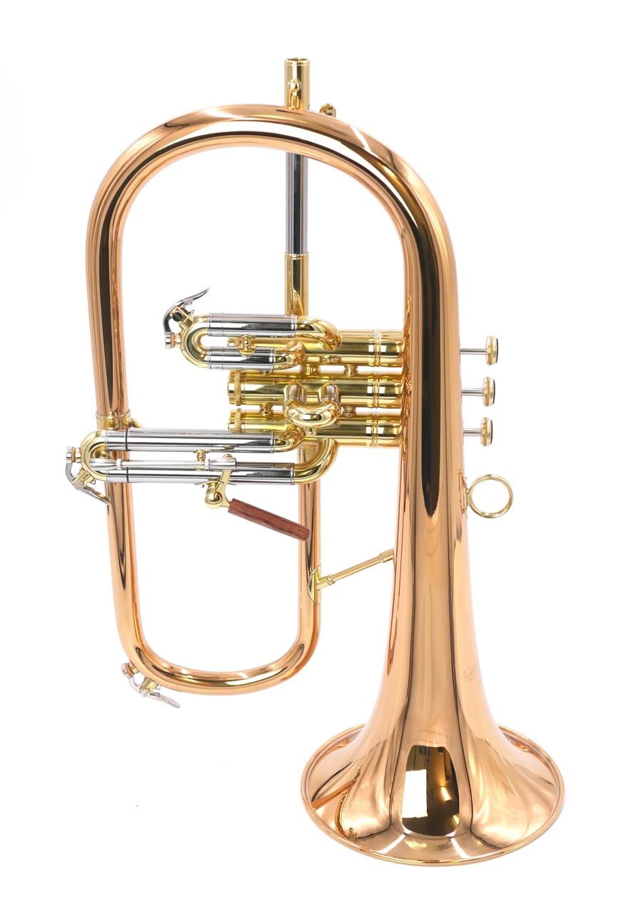  Red Brass Beauty! Carol Brass 6200-rss Flugelhorn in  clear lacquer