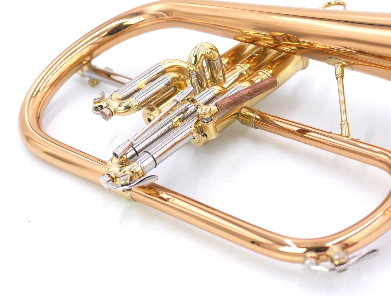  Red Brass Beauty! Carol Brass 6200-rss Flugelhorn in  clear lacquer