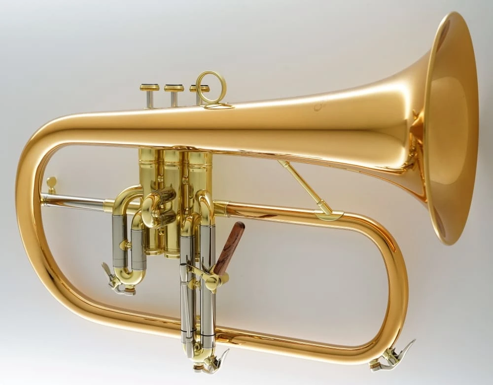  Red Brass Beauty! Carol Brass 6200-rss Flugelhorn in  clear lacquer