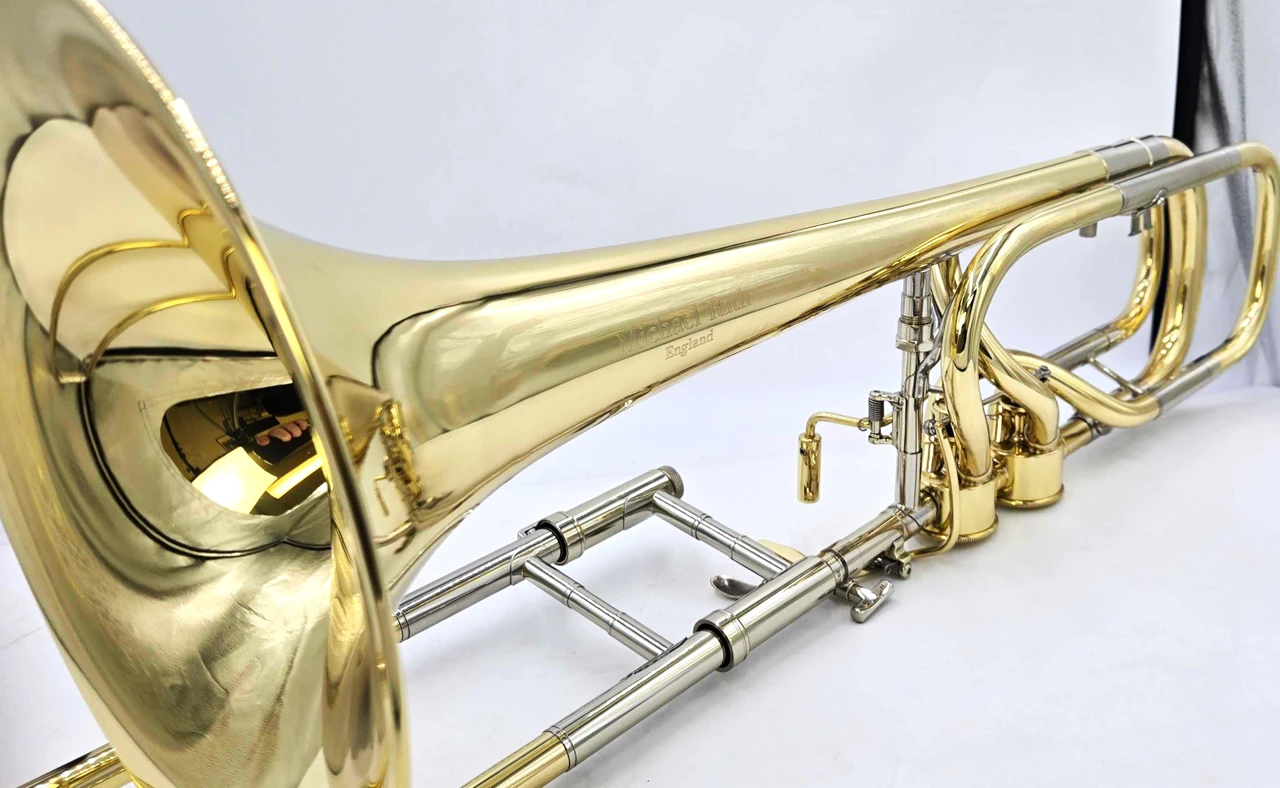 Rath R9 Custom Series Bb/F/Gb/D Bass Trombone in Clear Lacquer