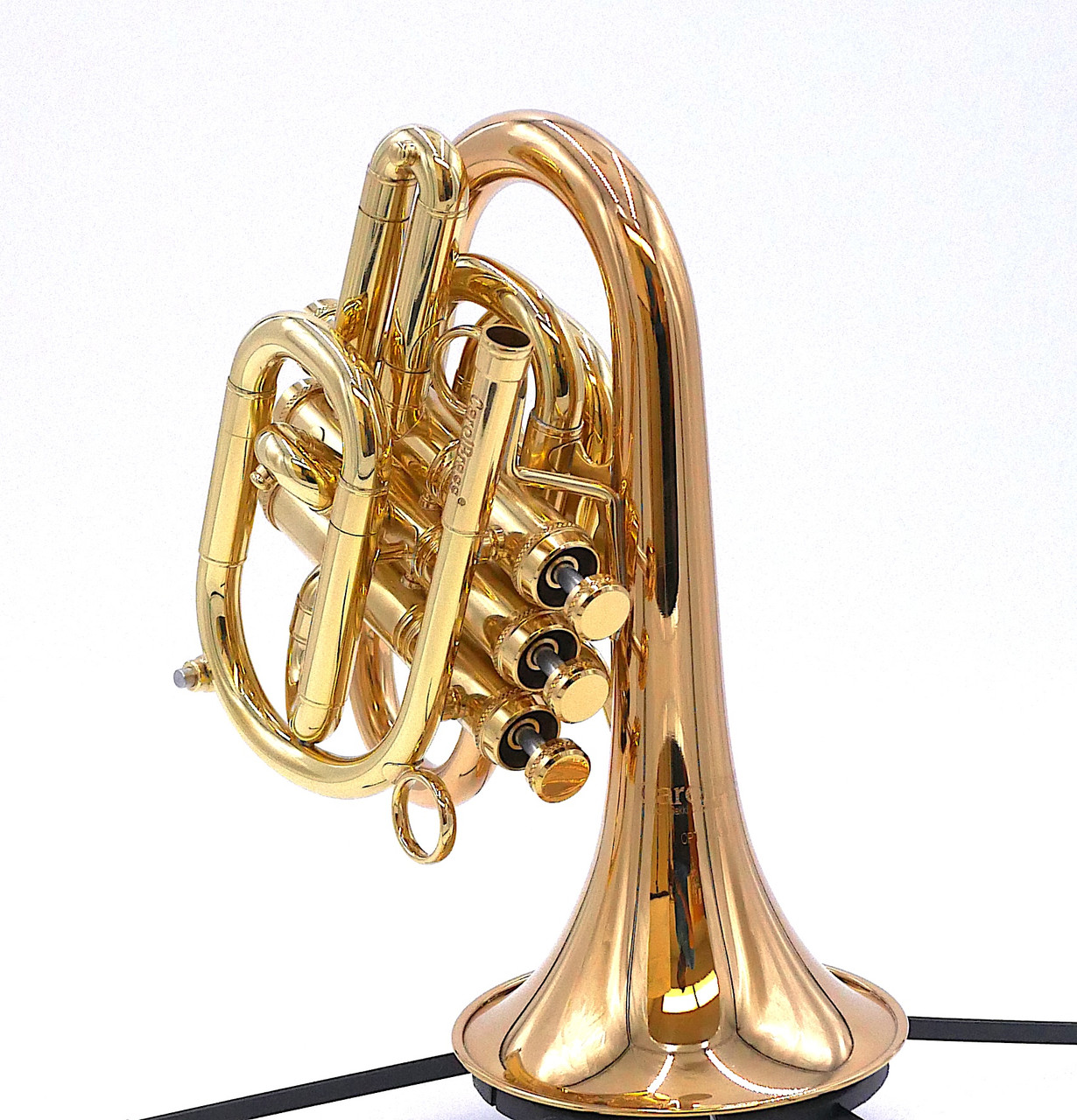 Carolbrass 7000-GLS(D) Pocket Trumpet in Clear Lacquer