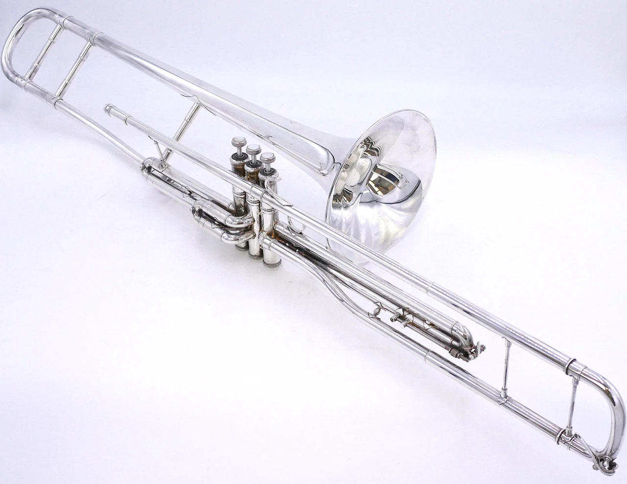 Pre-Owned Bach Stradivarius Model V16 Valve Trombone in Silver Plate