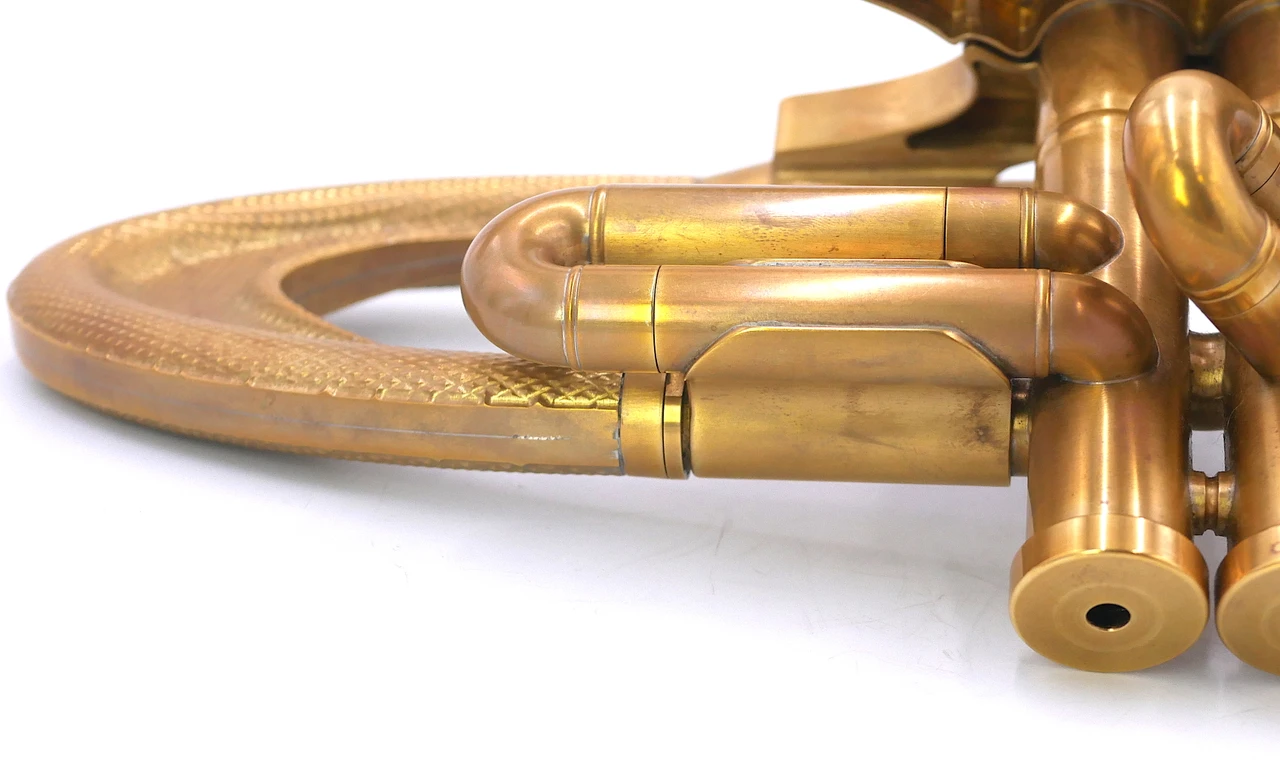 Available Now! Pre-Owned Harrelson Muse Trumpet in Raw Brass