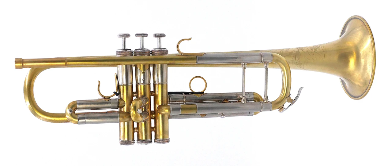 Pre-Owned Early S.E. Shires Model AHWSE Trumpet in Raw Brass 
