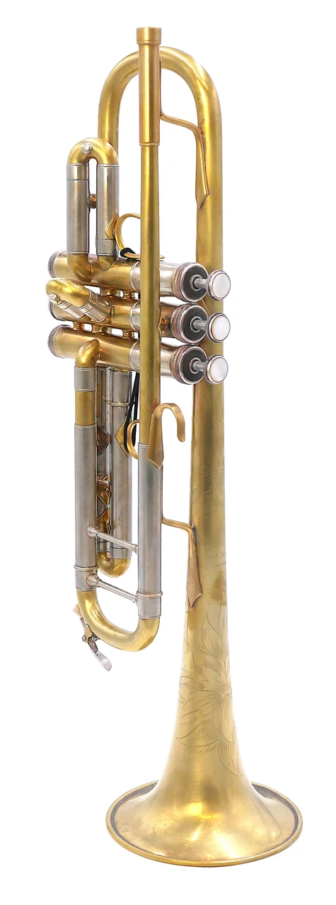 Pre-Owned Early S.E. Shires Model AHWSE Trumpet in Raw Brass 