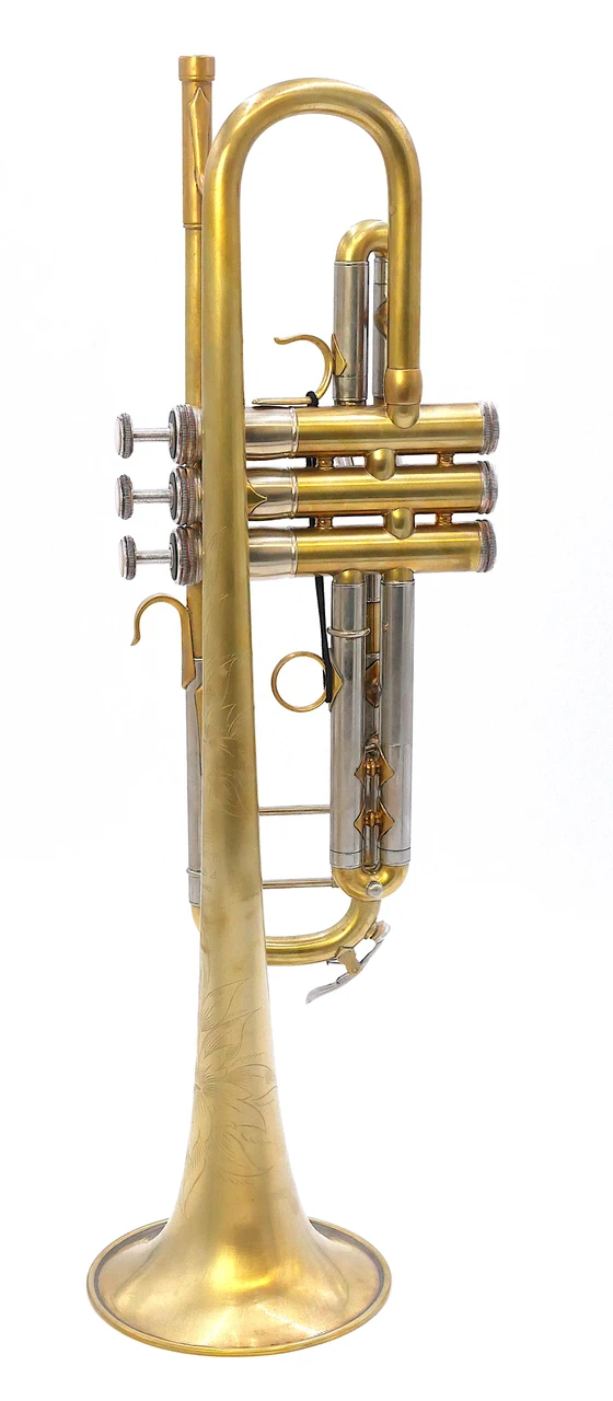 Pre-Owned Early S.E. Shires Model AHWSE Trumpet in Raw Brass 