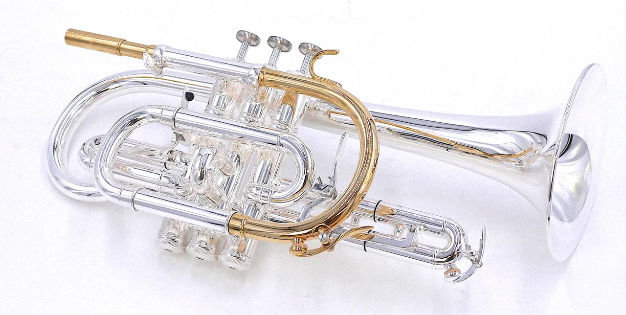 Smith-Watkins Soloist Dual Trigger Cornet in Silver Plate 