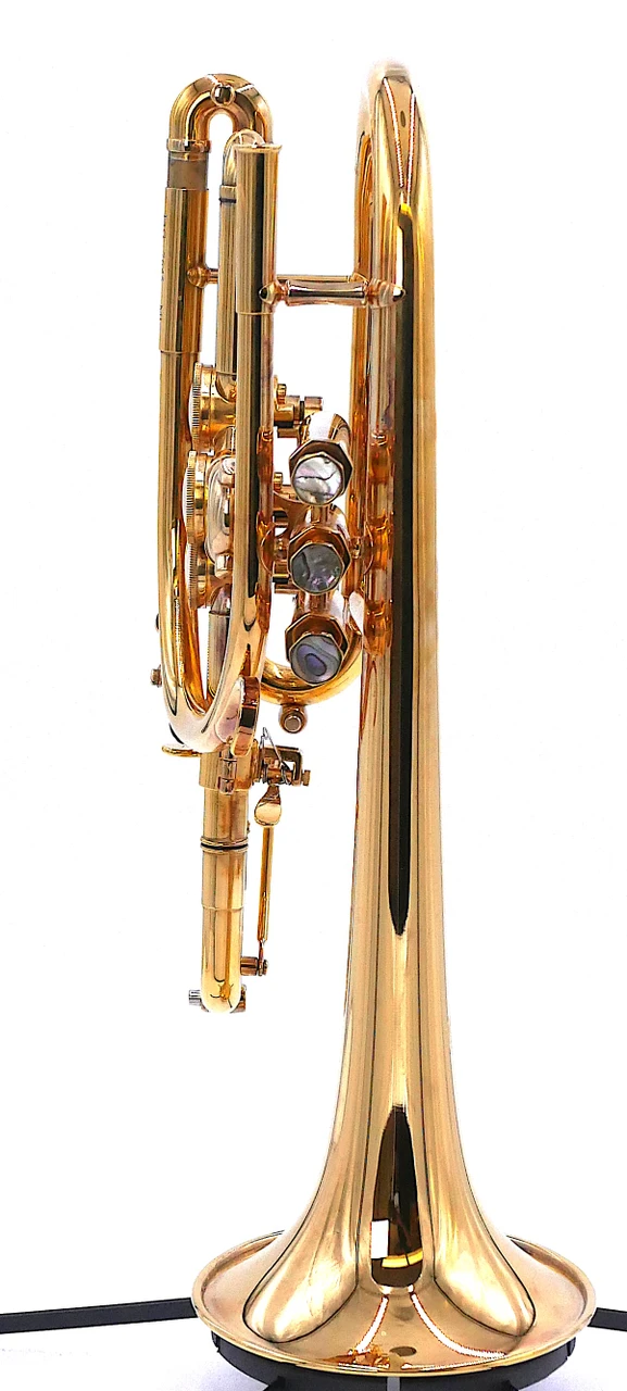 Pre-Owned Early Schagerl "Raven" Trumpet in Gold Plate