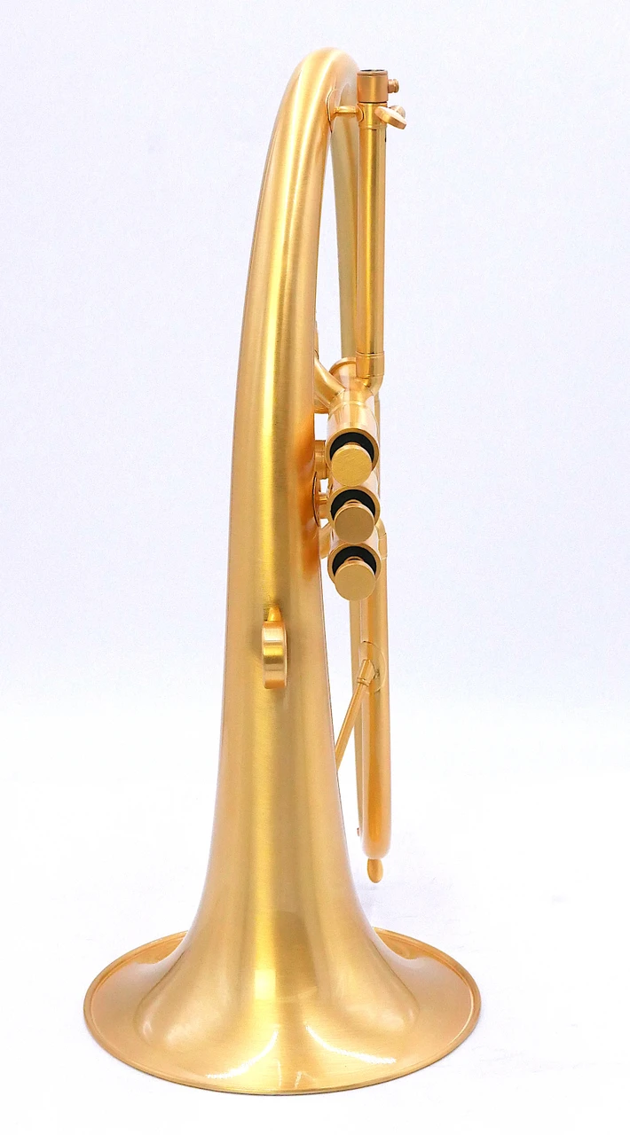 Trent's Bell Trumpets Axis Flugelhorn w/ Copper Bell in Gold Lacquer 