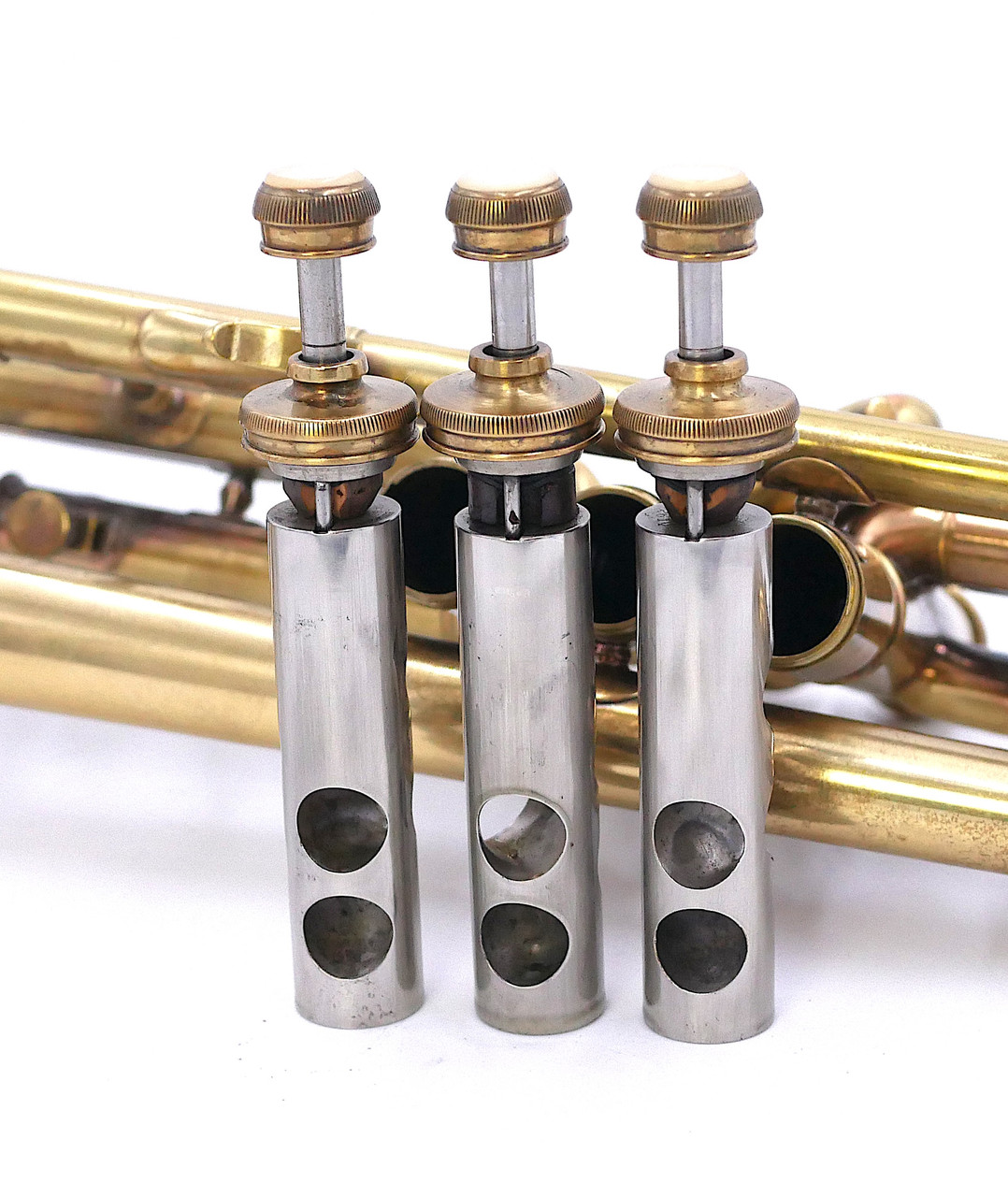 1939 Conn Victor 8A Slender Model Long  Cornet in Raw Brass