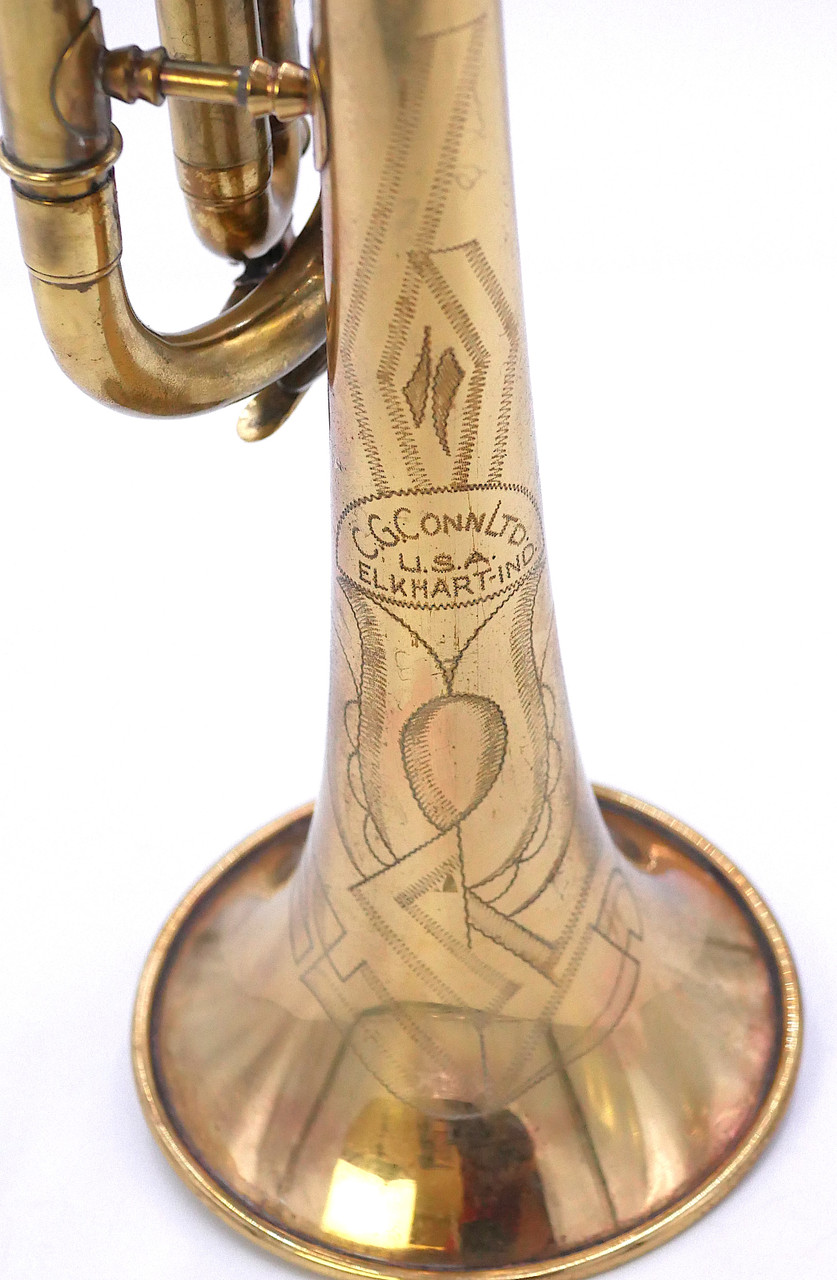 1939 Conn Victor 8A Slender Model Long  Cornet in Raw Brass