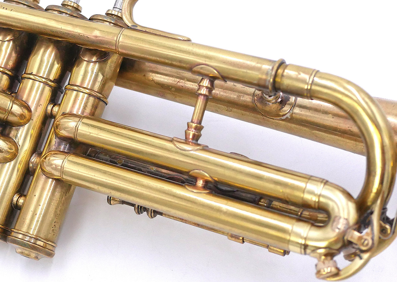 1939 Conn Victor 8A Slender Model Long  Cornet in Raw Brass