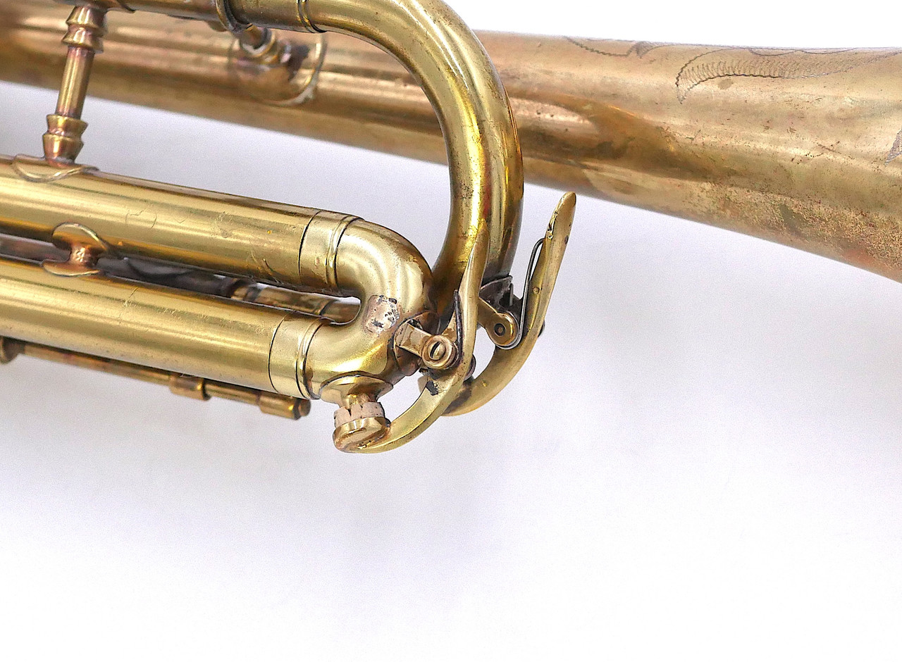 1939 Conn Victor 8A Slender Model Long  Cornet in Raw Brass