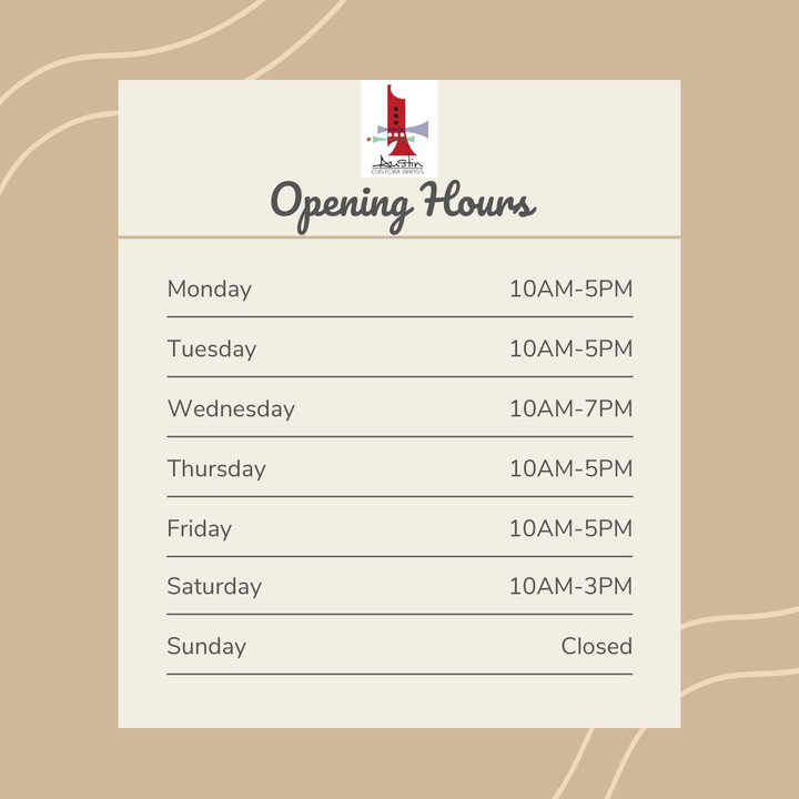 The shop is back to our regular hours!