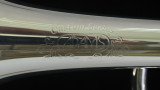 Adams A2 Selected Series trumpet in silver plate logo