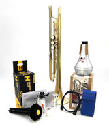 Entry Level Trumpet Bundle! ACB 2RL Trumpet, Fab 5 Mouthpiece, Denis Wick mute, Hercules stand, ACB/Gard Mouthpiece Pouch, and Cleaning Kit!