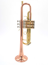 Getzen 900DLX Eterna Deluxe Model Bb Trumpet in Clear Lacquer with copper bell!