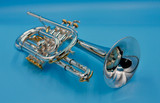 Brand New  Besson Prestige Cornet in silver plate with gold trim