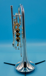 Brand New  Besson Prestige Cornet in silver plate with gold trim