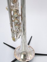  Vintage 1935 Conn 80A  Cornet in Silver Plate with Quick Change Tuning!