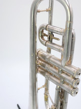  Vintage 1935 Conn 80A  Cornet in Silver Plate with Quick Change Tuning!