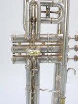  Vintage 1935 Conn 80A  Cornet in Silver Plate with Quick Change Tuning!