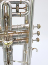  Vintage 1935 Conn 80A  Cornet in Silver Plate with Quick Change Tuning!