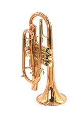 The CarolBrass CCR-9990RSM Bb Cornet in Clear Lacquer 