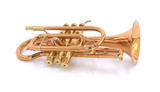 The CarolBrass CCR-9990RSM Bb Cornet in Clear Lacquer 