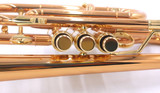 The CarolBrass CCR-9990RSM Bb Cornet in Clear Lacquer 