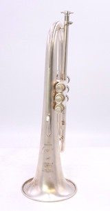 Vintage Hirsbrunner Crown Flugelhorn in Matte Silver plate 
