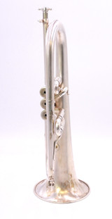 Vintage Hirsbrunner Crown Flugelhorn in Matte Silver plate 