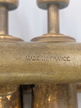 From Trent's Collection!  1940 French Besson Brevete'  Trumpet in Raw Brass 