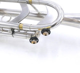 Pre Owned  Getzen Genesis 3003 Custom Trumpet in Bushed Silver Finish!   A Stunner! 