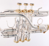 Incredible bargain:  Y-Fort  742 Long Bell Eb/D Trumpet in silver with gold trim