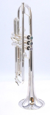 Pre-Owned Carolbrass CTR-5060-L-YLT-Bb-S Trumpet in Silver Plate 