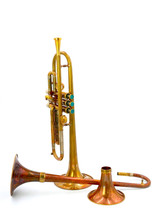 Monster  Del Quadro  Superhorn with three bells, twin tube leadpipe, and MAW valves!