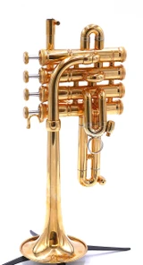 Pre-Owned Stomvi Combi Piccolo Trumpet in Gold Plate 
