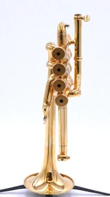 Pre-Owned Stomvi Combi Piccolo Trumpet in Gold Plate 