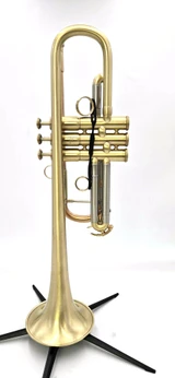 Pristine Condition Pre-Owned Charlie Melk C Trumpet with Bach 239 Bell in Brushed Lacquer