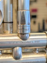 A lot of horn in this listing!  Harrelson Rumors Trumpet SN20 out of 31 in brushed silver