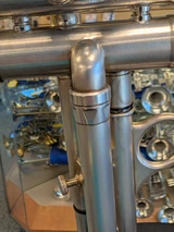 A lot of horn in this listing!  Harrelson Rumors Trumpet SN20 out of 31 in brushed silver