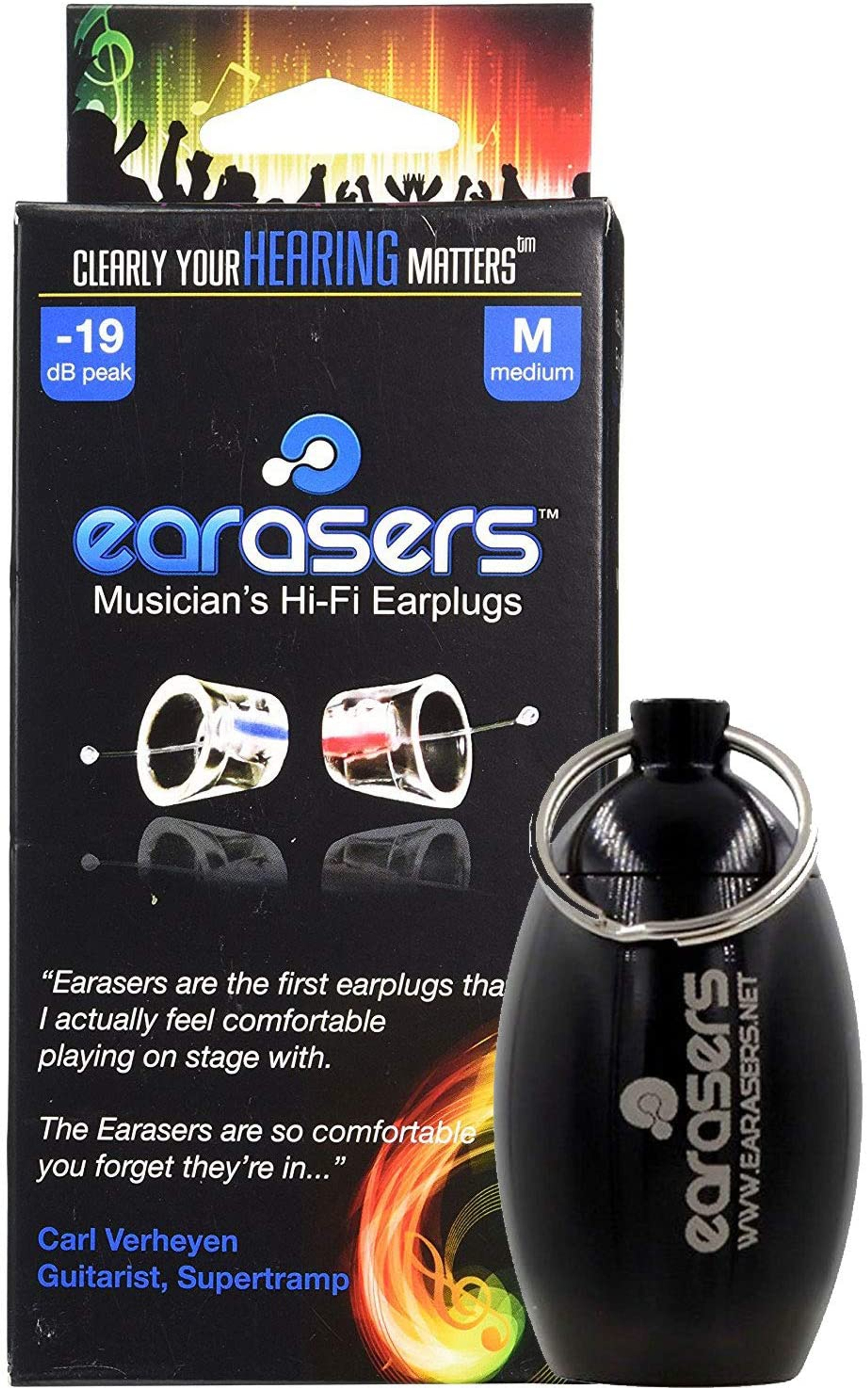 Earasers Musicians Plugs Earplug Renewal Kit Austin Custom Brass 