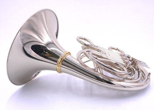 New and In Stock! Hans Hoyer HH6801NSA-1-0 Double French Horn in Nickel Silver 