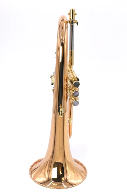  Red Brass Beauty! Carol Brass 6200-rss Flugelhorn in  clear lacquer