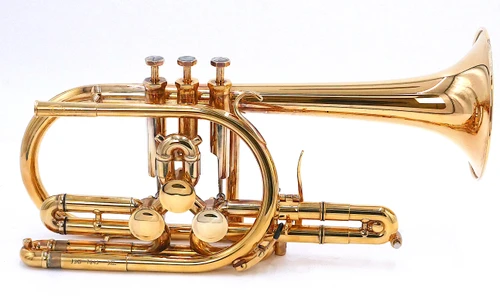 Pre-Owned Early Schagerl "Raven" Trumpet in Gold Plate