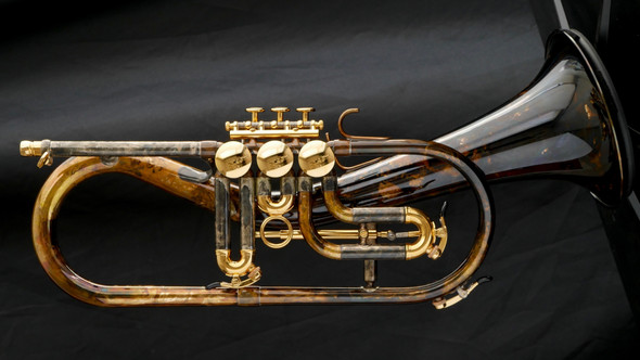 Schagerl Killer Queen Flugelhorn in Vintage Lacquer with Gold Accents!